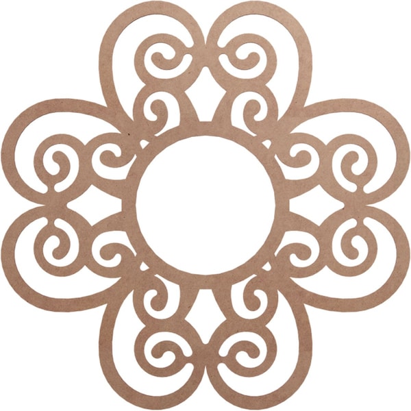 Ekena Millwork Cohen Wood Fretwork Pierced Ceiling Medallion, Wood (Paint Grade), 38"OD x 13"ID x 3/8"T CMWP38X38X0375COMF - main